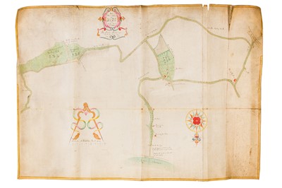 Lot 67 - James Atkinson: Manuscript wall map of Bermondsey, 1696