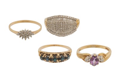 Lot 53 - A COLLECTION OF FOUR RINGS
