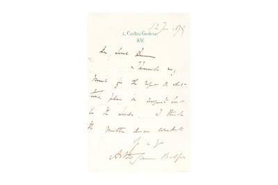 Lot 380 - Balfour (Arthur James)