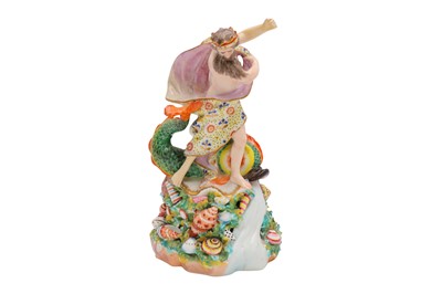 Lot 200 - AN 18TH CENTURY DERBY FIGURE OF NEPTUNE CIRCA 1780