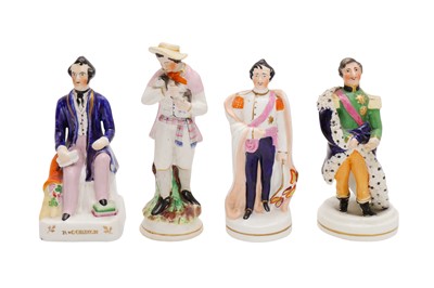 Lot 196 - A STAFFORDSHIRE POTTERY FIGURE OF RICHARD COBDEN MP