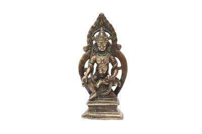 Lot 126 - A KASHMIRI BRONZE FIGURE OF JAMBHALA