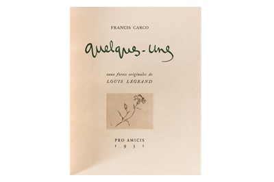 Lot 47 - LOUIS LEGRAND (ILLUSTRATOR) & FRANCIS CARCO