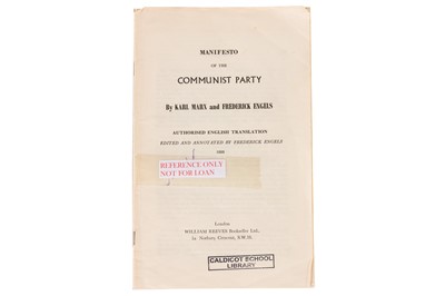 Lot 106 - Marx (Karl) & Frederick Engels.