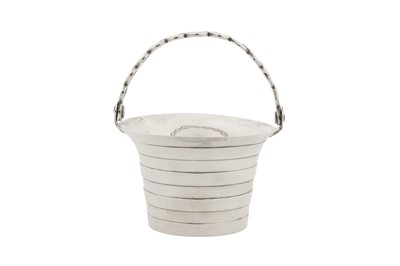 Lot 457 - A George II sterling silver cream pail, London 1753 by George Campar (reg. 7th Nov 1749)