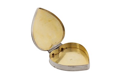 Lot 3 - An unusual and rare William and Mary silver, filigree, and enamel snuff box, possibly London circa 1690 marked IM incuse (untraced)
