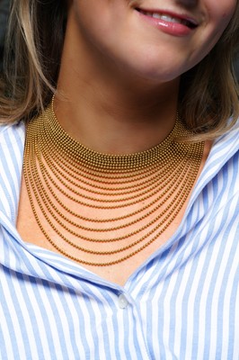Lot 202 - CARTIER: 'DRAPERIE' NECKLACE, CIRCA 1999