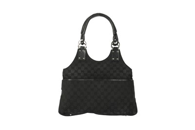 Lot 17 - Gucci Black Monogram Shoulder Bag