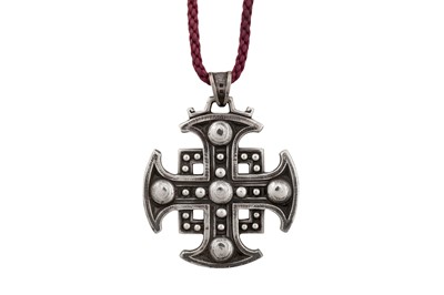 Lot 324 - A George V sterling silver pectoral cross, London 1935 by Omar Ramsden (1873-1939)