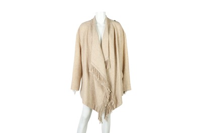 Lot 109 - Isabel Marant Etoile Beige Fleming Fringe Coat - Size 36