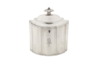 Lot 444 - A George III sterling silver tea caddy, London 1796 by Peter and Ann Bateman