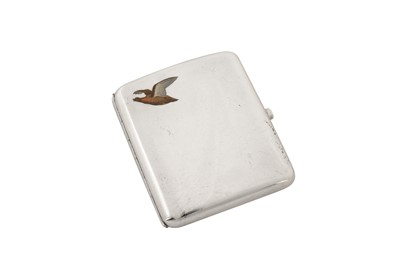 Lot 59 - An Edwardian sterling silver and enamel cigarette case, London 1907 by Sampson Mordan and Co