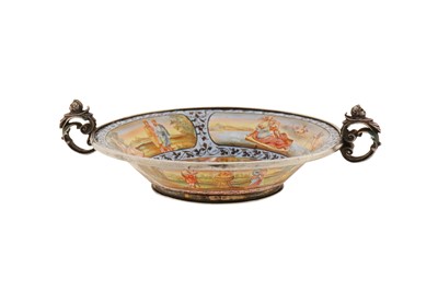 Lot 51 - A late 19th century Austrian silver and enamel small dish, Vienna circa 1880 by Hermann Böhm (active 1866-1922)