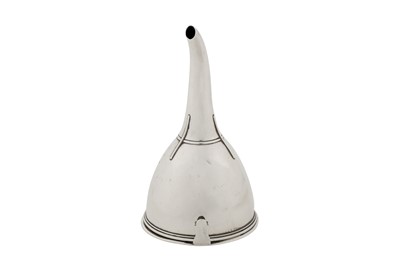 Lot 426 - A George III sterling silver wine funnel, London 1808 probably Peter and William Bateman
