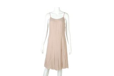 Lot 212 - Chanel Taupe Silk Camisole Dress - Size 40
