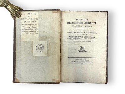 Lot 1 - Abulfeda, Ismael Ibn Ali. Abulfedae Descriptio Aegypti