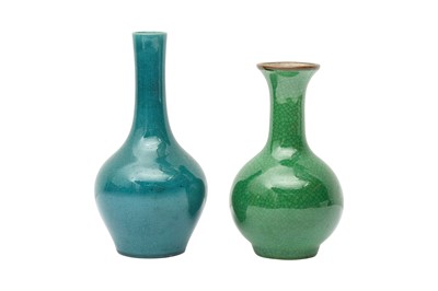 Lot 652 - TWO CHINESE MONOCHROME VASES