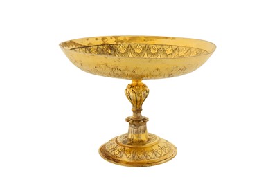 Lot 248 - A late 16th century German silver gilt tazza or comport, Augsburg circa 1590 by ‘S’ (untraced)