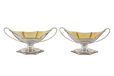 Lot 430 - A pair of George III sterling silver salts, London 1791 by Robert Hennell I