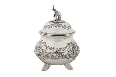 Lot 155 - A mid-20th century Thai silver covered bowl, circa 1960