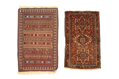 Lot 484 - A FINE SUMAC RUG AND A KARAJA RUG