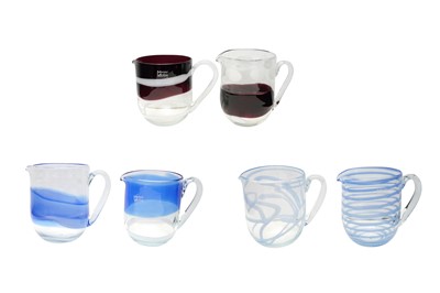 Lot 292 - A GROUP OF MURANO DESIGN GLASS JUGS