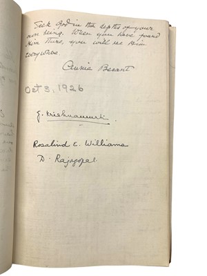 Lot 9 - Theosophy: Visitor’s book