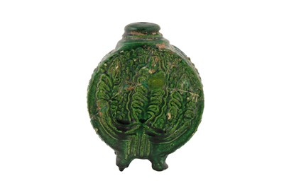 Lot 35 - A RARE 8TH-9TH CENTURY SYRIAN UMAYYAD ROUND MOON FLASK