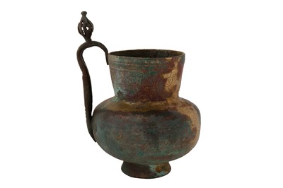 Lot 60 - A RARE 10TH CENTURY PERSIAN GHAZNAVID HIGH TIN BRONZE JUG