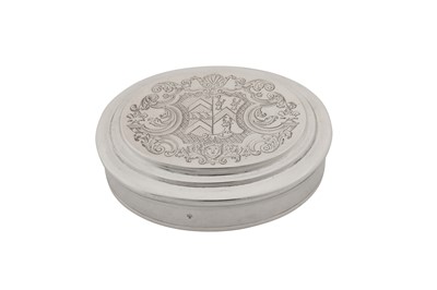 Lot 465 - A George II sterling silver tobacco box, London 1735 by James Smith I