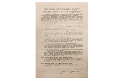 Lot 98 - The Royal Photographic Society, 1931