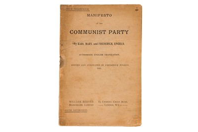 Lot 107 - Marx and Engles. Manifesto of the Communist Party. 6th Imp. 1927