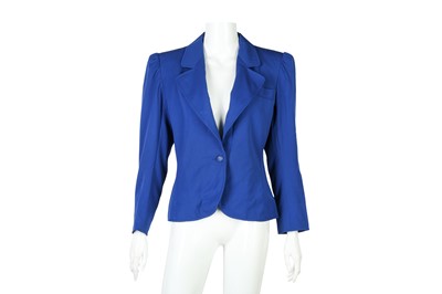 Lot 114 - Yves Saint Laurent Royal Blue Jacket - Size 38
