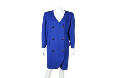 Lot 112 - Valentino Royal Blue Coat Dress - Size 40