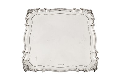 Lot 331 - A George VI sterling silver salver, Birmingham 1937 by A E Poston and Co Ltd