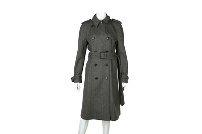 Lot 97 - Gucci Grey Wool Herringbone Coat - Size 42