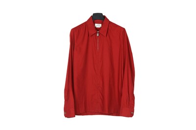 Lot 76 - Hermes Men's Wine Brushed Cotton Shirt - Size 15.5