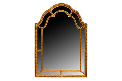 Lot 351 - A GILTWOOD SECTIONAL WALL MIRROR, 19TH CENTURY