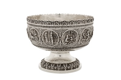 Lot 119 - A late 19th / early 20th century Anglo – Indian unmarked silver footed bowl, Madras circa 1900