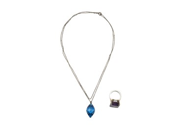 Lot 18 - A RING BY DINNY HALL AND A NECKLACE