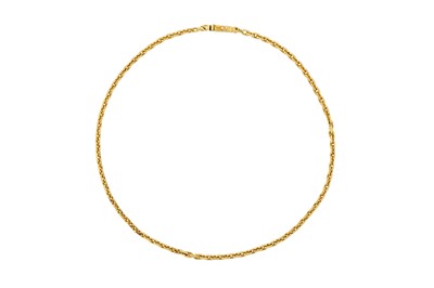 Lot 103 - A FANCY-LINK CHAIN NECKLACE