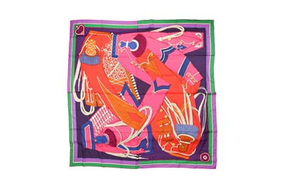 Lot 38 - Hermes 'Zouaves Et Dragons' Cashmere Shawl 140