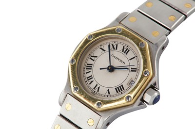 Lot 358 - CARTIER SANTOS - OCTAGON BRACELET WATCH