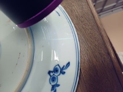 Lot 423 - A CHINESE BLUE AND WHITE 'FLORAL' DISH