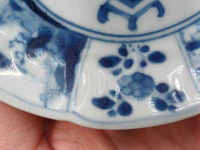 Lot 425 - TWO SMALL CHINESE BLUE AND WHITE DISHES