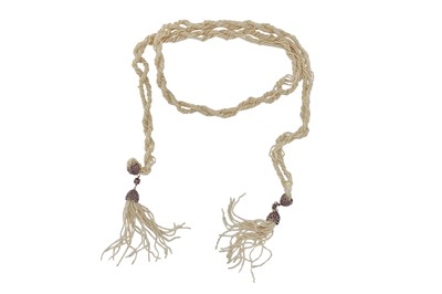 Lot 11 - A SEED PEARL AND RUBY SAUTOIR