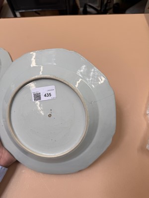 Lot 435 - TWO CHINESE EXPORT BLUE AND WHITE DISHES