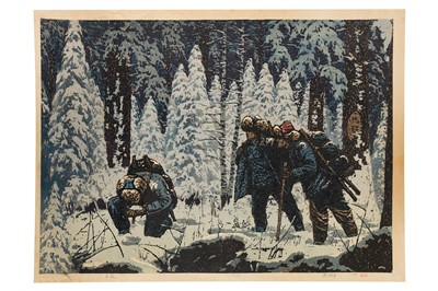 Lot 97 - Dong Hongjian Woodcut Prints