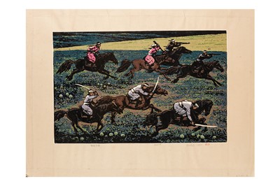 Lot 100 - Dong Hongjian Woodcut Prints