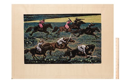 Lot 100 - Dong Hongjian Woodcut Prints